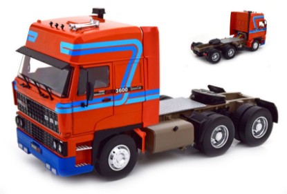 Immagine di ROAD KING DAF 3600 SPACECAB 1986 ORANGE/BLUE 1:18