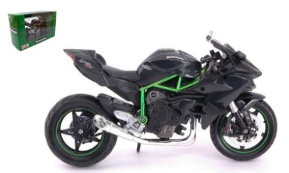 Immagine di KAWASAKI NINJA H2 R BLACK/GREEN 1:12