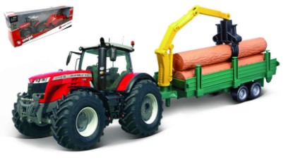Immagine di MASSEY FERGUSON 8740S + CARRO SOLLEVATRONCHI cm 10 + 15