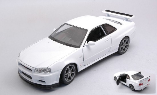 Immagine di NISSAN SKYLINE GT-R (R34) WHITE 1:24