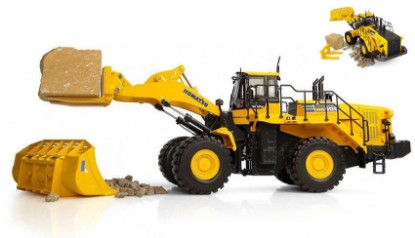 Immagine di PALA GOMMATA KOMATSU WA600-8 CON FORCA x BLOCCHI 1:50