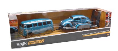 Immagine di VW T1 VAN SAMBA + VW KEVER BLUE 2 CAR SET 1:24