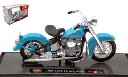 Immagine di HARLEY DAVIDSON 74FL HYDRA GLIDE 1953 LIGHT BLUE 1:18
