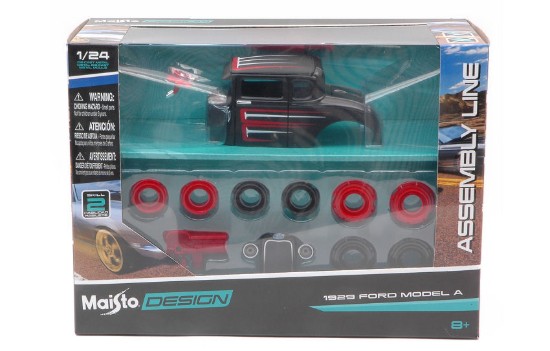 Immagine di FORD MODEL A 1929 HOT ROD BLACK KIT 1:24