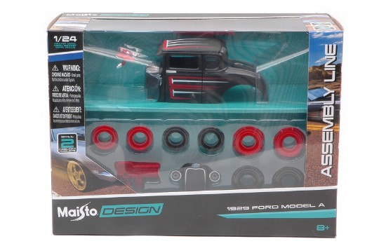 Immagine di FORD MODEL A 1929 HOT ROD BLACK KIT 1:24
