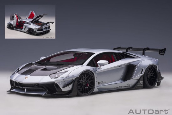Immagine di LIBERTY WALK LB-WORKS 2018 LAMBORGHINI AVENTADOR LIMITED SILVER 1:18