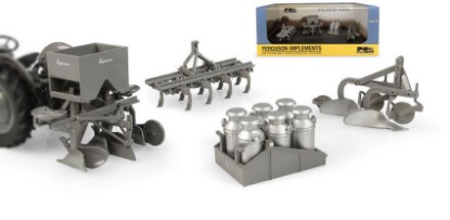 Immagine di SET 4 ACCESSORI ARATRO/ERPICE/ASSOLCATORE E CONTENITORI LATTE 1:32