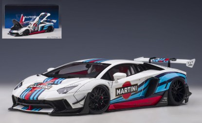Immagine di LIBERTY WALK LB-WORKS 2018 LAMBORGHINI AVENTADOR MARTINI LIVERY 1:18