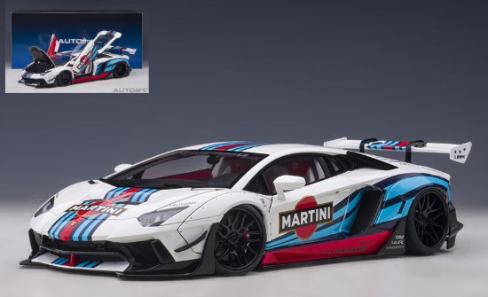 Immagine di LIBERTY WALK LB-WORKS 2018 LAMBORGHINI AVENTADOR MARTINI LIVERY 1:18