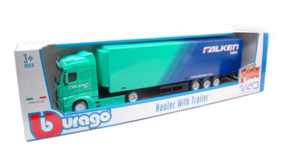 Immagine di MERCEDES ACTROS GIGASPACE HAULER WITH TRAILER "FALKEN TIRES" 1:43