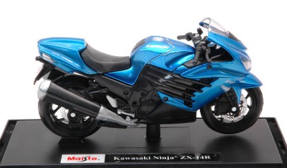 Immagine di KAWASAKI NINJA ZX-14R METALLIC BLUE 1:18