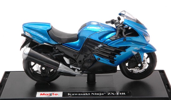 Immagine di KAWASAKI NINJA ZX-14R METALLIC BLUE 1:18