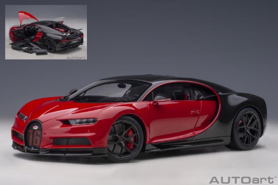 Immagine di BUGATTI CHIRON SPORT 2019 ITALIAN RED/CARBON 1:18