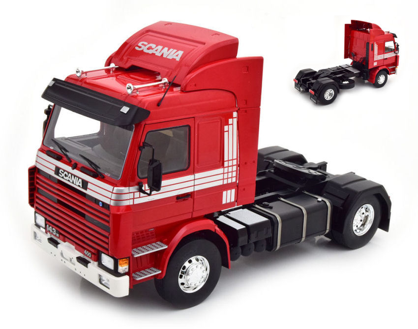 SCANIA 143 TOP LINE RED/SILVER 1:18