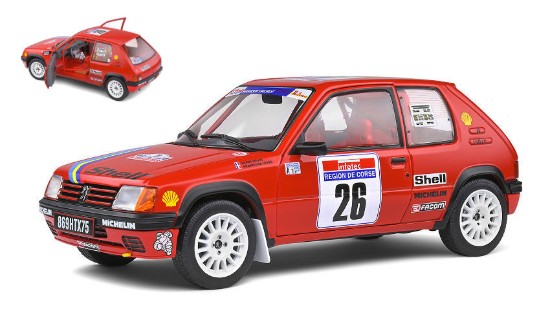 Immagine di PEUGEOT 205 RALLYE N.26 TOUR DE CORSE 1990 H.DEVIN-F.VISTE 1:18