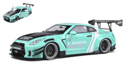 Immagine di NISSAN GTR 35 LB WORK TYPE 2 MINT GREEN 1:18