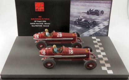 Immagine di ALFA ROMEO P3 G.P.TRIPOLI 1934 N.18 WINNER VARZI/ N.28 2nd MOLL 1:43