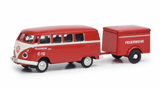Immagine di VW T1 BUS W/TRAILER FEUERWEHR 1:87
