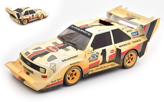 Immagine di AUDI QUATTRO S1 N.1 WINNER PIKES PEAK 1987 WALTER ROHRL DIRTY VERS.1:18