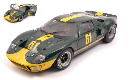 Immagine di FORD GT 40 MK1 N.61 1968 GREEN RACING CUSTOM 1:18