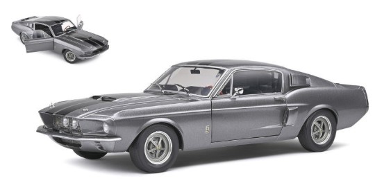 Immagine di SHELBY GT500 1967 GREY & BLACK STRIPES 1:18