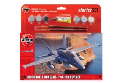 Immagine di LARGE STARTER SET MCDONNELL DOUGLAS F-18 HORNET KIT 1:72