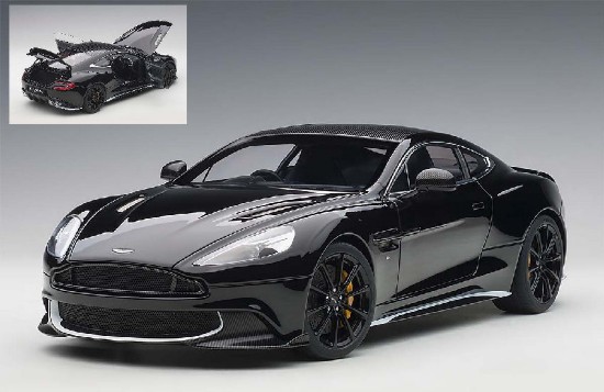 Immagine di ASTON MARTIN VANQUISH S 2017 ONYX BLACK/WHITE ACCENTS 1:18