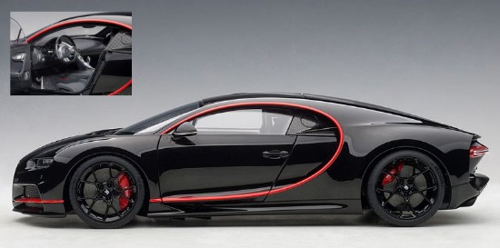 Immagine di BUGATTI CHIRON 2017 NOCTURNA BLACK 1:18