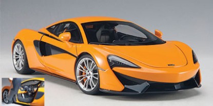 Immagine di MC LAREN 570S ORANGE 2016 W/SILVER WHEELS 1:18