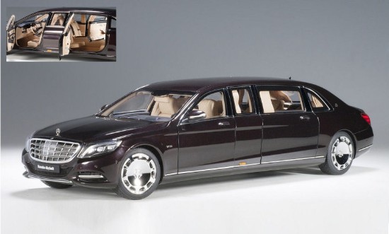Immagine di MERCEDES-MAYBACH S600 PULLMAN 2016 DARK RED METALLIC 1:18
