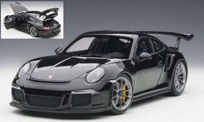 Immagine di PORSCHE 991 GT3 RS GLOSS BLACK/BLACK WHEELS 1:18