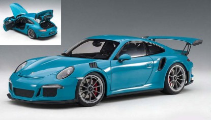 Immagine di PORSCHE 911 (991) GT3 RS 2016 MIAMI BLUE/DARK GREY 1:18