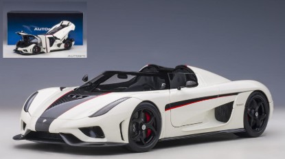 Immagine di KOENIGSEGG REGERA 2018 CRYSTAL WHITE AND CARBON RED 1:18