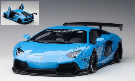 Immagine di LAMBORGHINI AVENTADOR LIBERTY WALK LB-WORKS METALLIC SKY BLUE 1:18