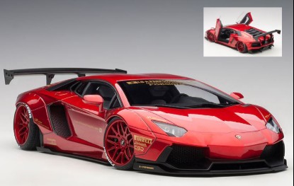 Immagine di LIBERTY WALK LAMBORGHINI AVENTADOR METALLIC RED 1:18