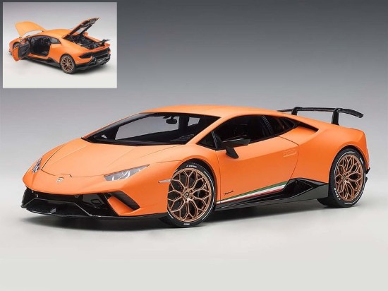 Immagine di LAMBORGHINI HURACAN PERFORMANTE 2017 ORANGE 1:18