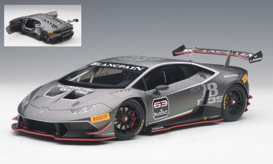 Immagine di LAMBORGHINI HURACAN N.63 SUPER TROFEO 2015 GRIGIO TITAN 1:18