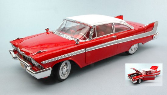 Immagine di PLYMOUTH FURY 1958 CHRISTINE LA MACCHINA INFERNALE CLEAR WINDOWS 1:18