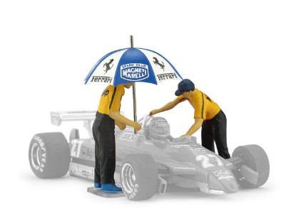 Immagine di SET UMBRELLA PIT STOP + 2 MECCANICI + OMBRELLINO 1:43