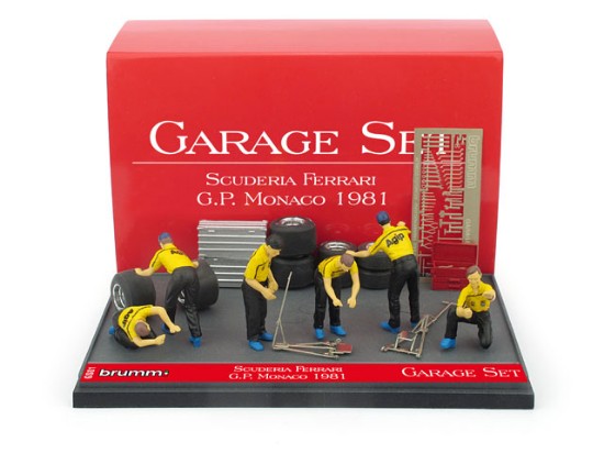 Immagine di GARAGE SET SCUDERIA FERRARI MONACO GP 1981 1:43