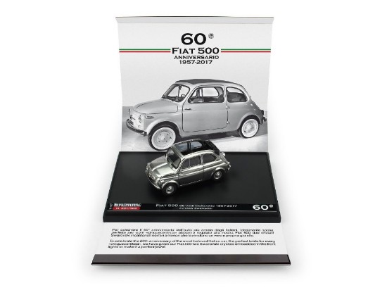 Immagine di FIAT 500 60mo ANNIV.1957-2017 CON CRISTALLI SWAROSKI 1:43