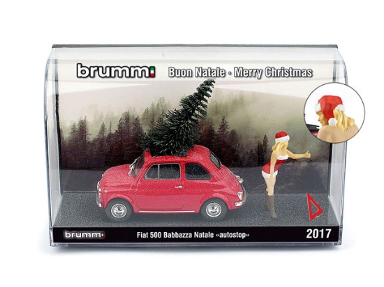 Immagine di FIAT 500F BABBAZZA NATALE AUTOSTOP 2017 (BIONDA) 1:43