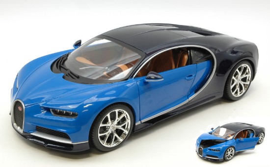 Immagine di BUGATTI CHIRON 2016 BLUE/BLACK 1:18