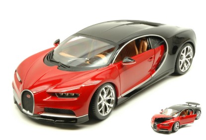 Immagine di BUGATTI CHIRON 2016 RED/BLACK 1:18