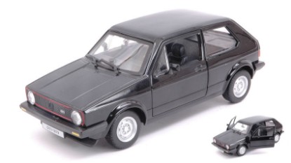 Miniature VW Volkswagen Golf Gti MK1 Black 1979 1/24 Bburago