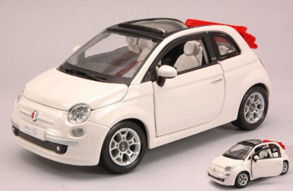 Immagine di FIAT NUOVA 500 CABRIOLET 2010 WHITE 1:24