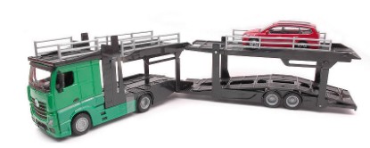 Immagine di PORTAUTO MERCEDES ACTROS 2545 GREEN + FORD FOCUS 1:43
