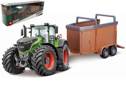 Immagine di FENDT 1050 VARIO TRACTOR + TRAILER HORSES BOX cm 26