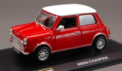 Immagine di MINI COOPER RED W/WHITE ROOF 1:32
