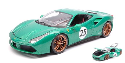 Immagine di FERRARI 488 GTB N.25 "THE GREEN JEWEL" 70th ANNIVERSARY 1:18
